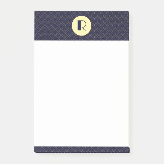 Art Deco Monogram Post-it® Notes (Voorkant)