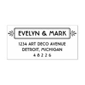  Art Deco Monogram Return-adres Zelfinktende Stempel (Design)