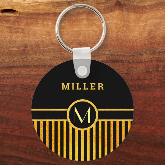 Art deco-monogram sleutelhanger (Voorkant)