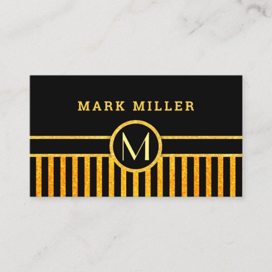 Art deco-monogram visitekaartje (Voorkant)