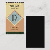 Art Deco Monogram Visitekaartje (Voorkant / Achterkant)