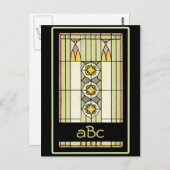 Art Deco Monogrammable Briefkaarten (Voorkant / Achterkant)