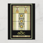 Art Deco Monogrammable Briefkaarten (Voorkant)