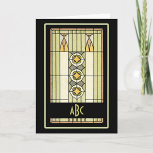 Art Deco Monogrammable Kaarten Notitiekaartje
