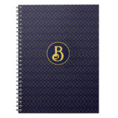 Art Deco Monogrammed Notitieboek (Voorkant)