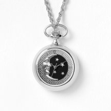 Art Deco Moon en Stars - Black en Silver