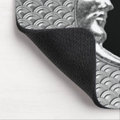 Art Deco Moon en sterren - Zwart en zilver Muismat (Hoek)