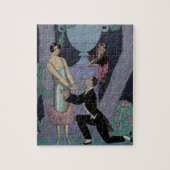  Art Deco Moonlight Love Triangle Legpuzzel (Verticaal)