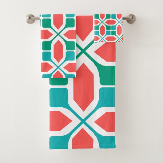 Art Deco Mosaic Bad Handdoek (Insitu)