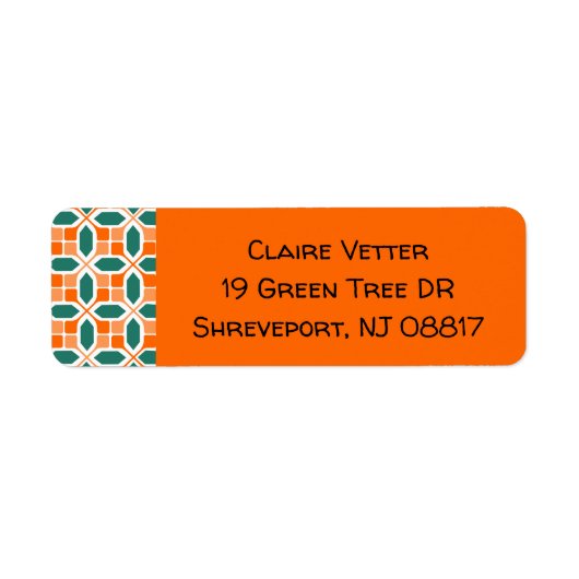 Art Deco Mosaic Etiket (Voorkant)