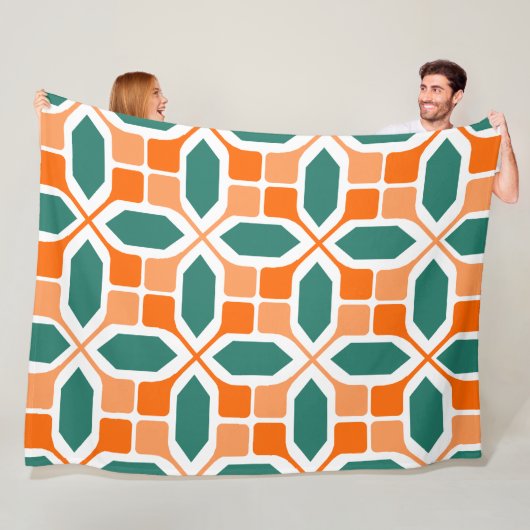 Art Deco Mosaic Fleece Deken (In situ)