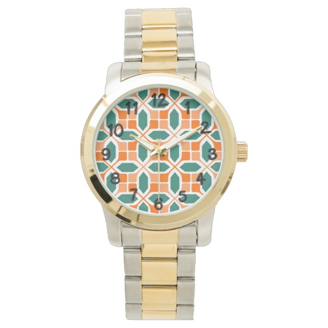 Art Deco Mosaic Horloge (Voorkant)