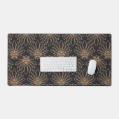Art Deco motief met gouden bloemmotieven Bureaumat (Keyboard & Muis)