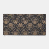 Art Deco motief met gouden bloemmotieven Bureaumat (Voorkant)