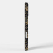 Art Deco motief met gouden bloemmotieven Case-Mate iPhone Case (Achterkant / Rechts)