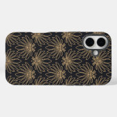 Art Deco motief met gouden bloemmotieven Case-Mate iPhone Case (Achterkant (horizontaal))