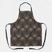 Art Deco motief met gouden bloemmotieven  Schort (Voorkant)