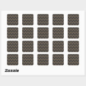 Art Deco motief met gouden bloemmotieven  Vierkante Sticker (Vel)