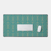 Art Deco motief met gouden geometrische vormen  Bureaumat (Keyboard & Muis)