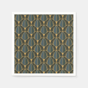 Art Deco motief met gouden geometrische vormen Ser Servet