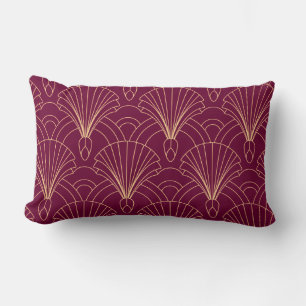 Art Deco motief met gouden geometrische waaiermoti Kussen