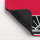 Art Deco Motif in B&W en Rode Muismat (Hoek)