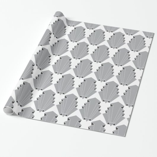 Art Deco Motif-patroon Cadeaupapier (Uitgerold)