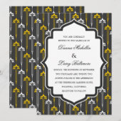 Art Deco Motif Wedding Uitnodiging (Voorkant / Achterkant)