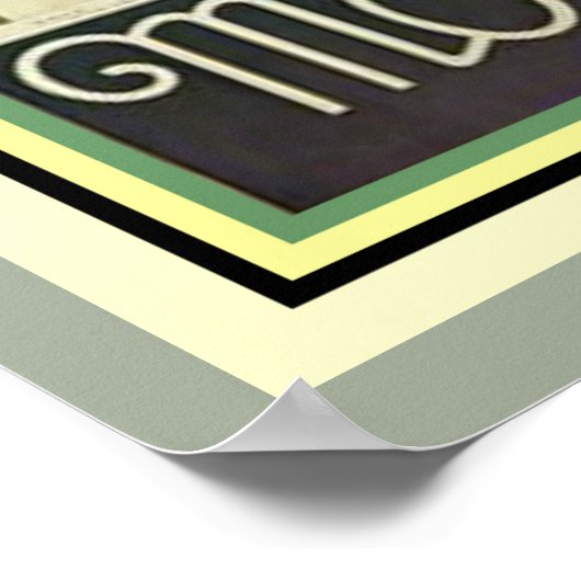 Art Deco Motobloc Bordeaux Poster 16 x 20 (Hoek)