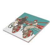 Art Deco Motorcycling Tegeltje (Zijkant)