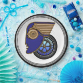 Art Deco Motorhead Papieren Bordje (Feest)