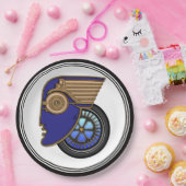Art Deco Motorhead Papieren Bordje (Feest)