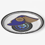 Art Deco Motorhead Papieren Bordje (Gekanteld)