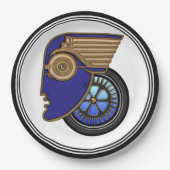 Art Deco Motorhead Papieren Bordje (Voorkant)