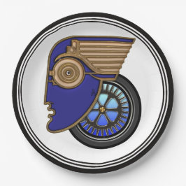 Art Deco Motorhead Papieren Bordje