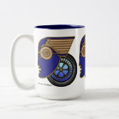 Art Deco Motorhead Tweekleurige Koffiemok (Links)