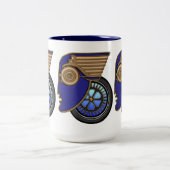 Art Deco Motorhead Tweekleurige Koffiemok (Center)