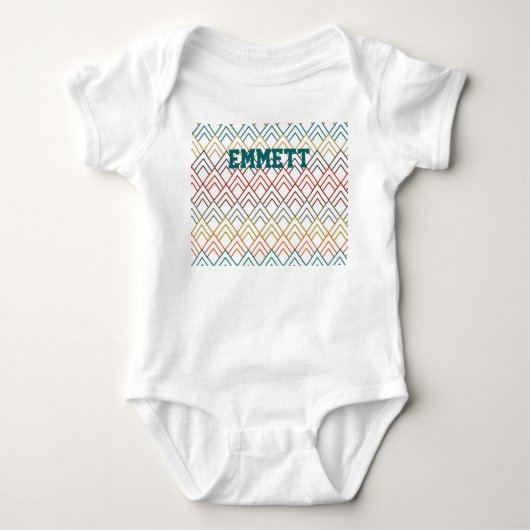 Art Deco Mountains Baby Bodysuit (Voorkant)