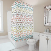 Art Deco Mountains Douchegordijn (In situ)