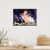 Art Deco Mousserende Wijn Advertentie Poste Poster (Keuken)