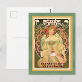 Art deco Mucha Latte Briefkaart (Voorkant / Achterkant)