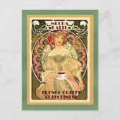 Art deco Mucha Latte Briefkaart (Voorkant)