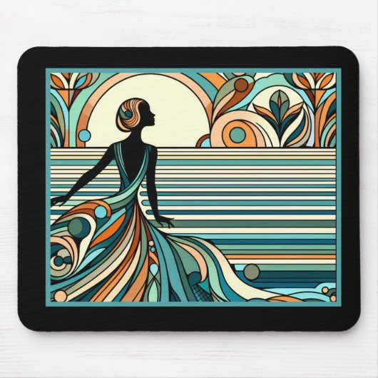 Art Deco muismat (Voorkant)