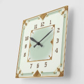 Art Deco Munt Vierkante Klok (Hoek)