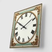 Art Deco Munt Vierkante Klok (Hoek)