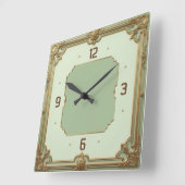 Art Deco Munt Vierkante Klok (Hoek)