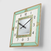 Art Deco Munt Vierkante Klok (Hoek)
