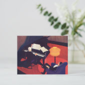  Art Deco Music Lounge Piano Player Pianist Briefkaart (Staand voorkant)