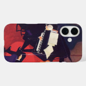 Art Deco Music Lounge Piano Player Pianist Case-Mate iPhone Case (Achterkant (horizontaal))