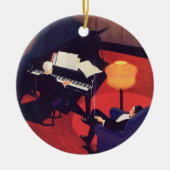 Art Deco Music Lounge Piano Player Pianist Keramisch Ornament (Voorkant)